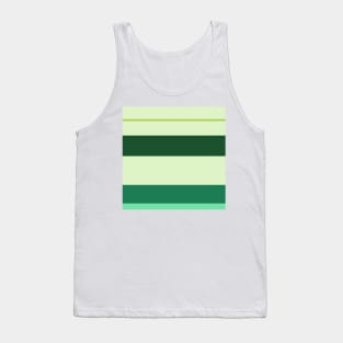 A neat adaptation of Dark Sea Green, Seafoam Blue, Very Light Green, Pine and June Bud stripes. Tank Top